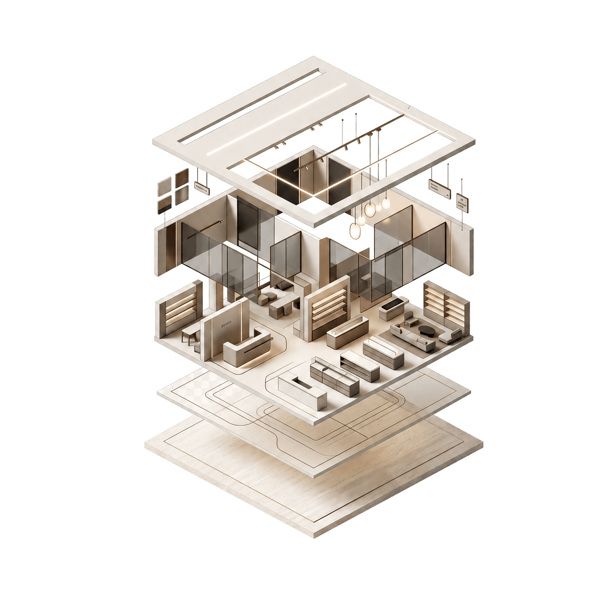 Axonometric Spatial Layout